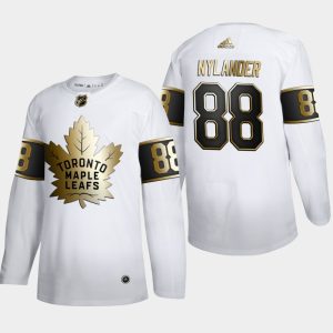 Herren Toronto Maple Leafs Eishockey Trikot William Nylander #88 Golden Edition Weiß Authentic